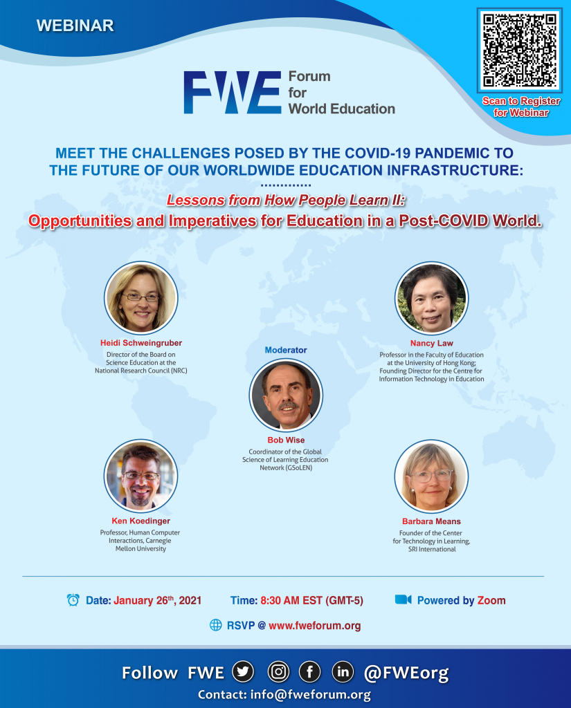 FWE Webinar | Lessons from How People Learn II: Opportunities and Imperatives for Education in a Post-COVID World.